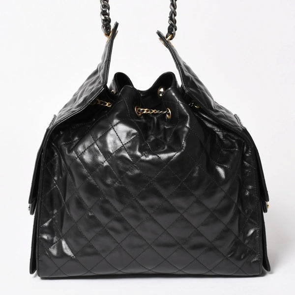 New and unused CHANEL CHANEL 25 Large Handbag AS5553 Random Number Grained Calfskin Coco Mark Black Used 4a005049