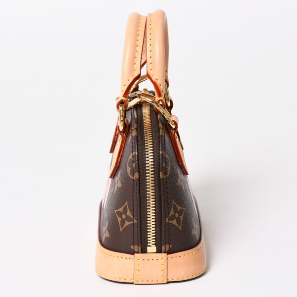 極美品 LOUIS VUITTON ルイヴィトン モノグラムキャンバス チェリー TM ナノ・アルマ 2WAY ハンドバッグ ショルダーバッグ ブラウン ゴールド金具 M13416 中古 4a005078