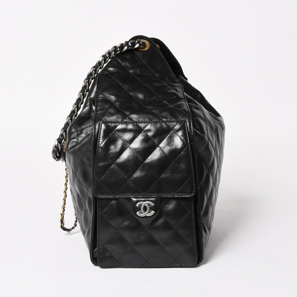 New and unused CHANEL CHANEL 25 Large Handbag AS5553 Random Number Grained Calfskin Coco Mark Black Used 4a005049
