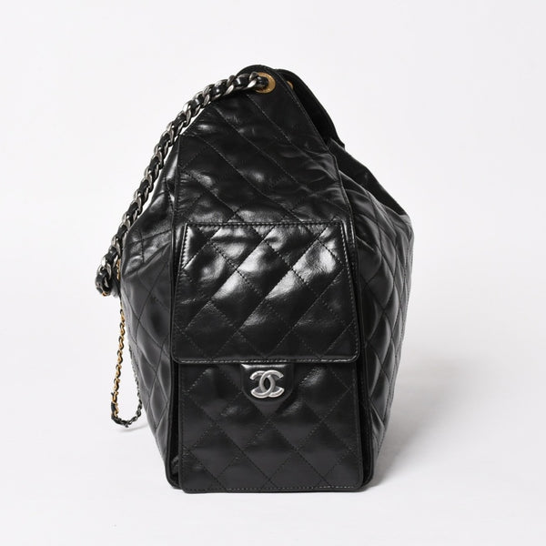 New and unused CHANEL CHANEL 25 Large Handbag AS5553 Random Number Grained Calfskin Coco Mark Black Used 4a005049