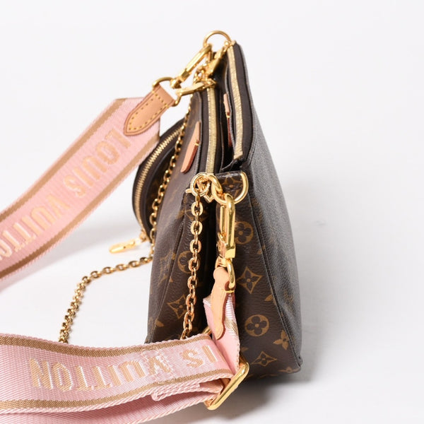 Very Good Condition LOUIS VUITTON Multi Pochette Accessoire M44840 Monogram Canvas Brown Pink SD0021 Used 4a004911