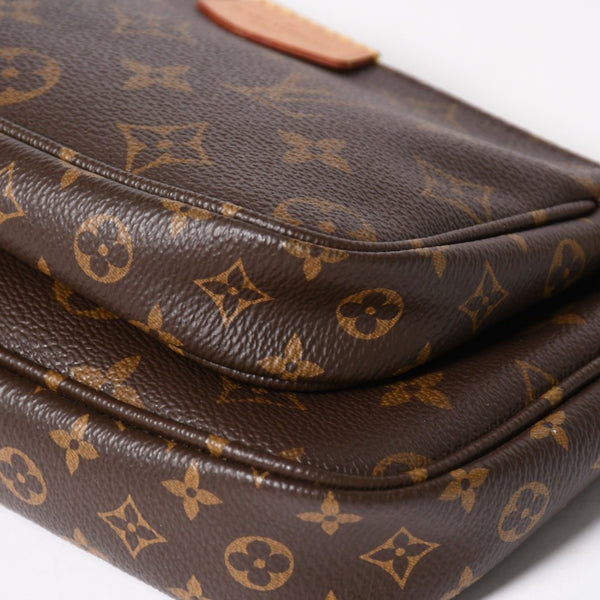 Very Good Condition LOUIS VUITTON Multi Pochette Accessoire M44840 Monogram Canvas Brown Pink SD0021 Used 4a004911