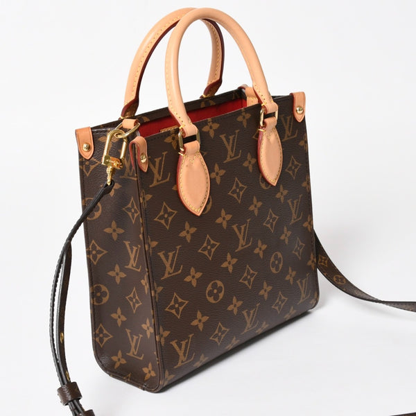 LOUIS VUITTON ルイヴィトン サックプラBB ハンドバッグ M46265 モノグラム 2WAY PVC レザー ブラウン ゴールド金具 美品 中古 4a005080