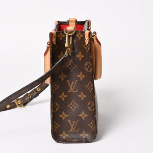 LOUIS VUITTON ルイヴィトン サックプラBB ハンドバッグ M46265 モノグラム 2WAY PVC レザー ブラウン ゴールド金具 美品 中古 4a005080