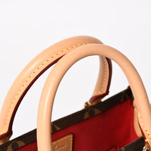 LOUIS VUITTON ルイヴィトン サックプラBB ハンドバッグ M46265 モノグラム 2WAY PVC レザー ブラウン ゴールド金具 美品 中古 4a005080