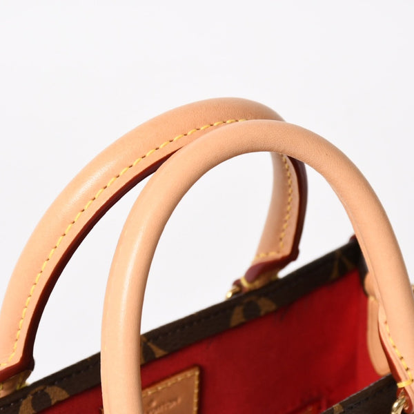 LOUIS VUITTON ルイヴィトン サックプラBB ハンドバッグ M46265 モノグラム 2WAY PVC レザー ブラウン ゴールド金具 美品 中古 4a005080