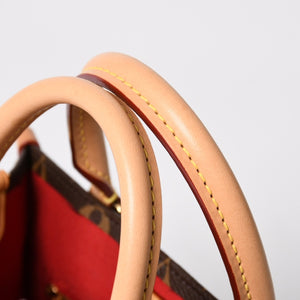 LOUIS VUITTON ルイヴィトン サックプラBB ハンドバッグ M46265 モノグラム 2WAY PVC レザー ブラウン ゴールド金具 美品 中古 4a005080