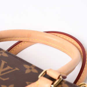 LOUIS VUITTON ルイヴィトン サックプラBB ハンドバッグ M46265 モノグラム 2WAY PVC レザー ブラウン ゴールド金具 美品 中古 4a005080