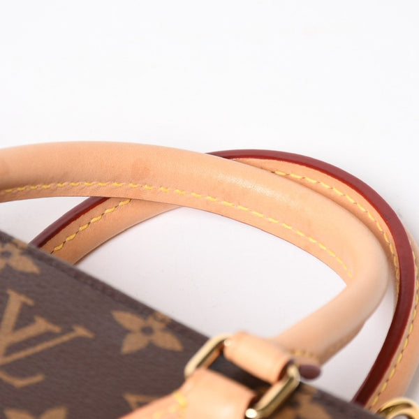 LOUIS VUITTON ルイヴィトン サックプラBB ハンドバッグ M46265 モノグラム 2WAY PVC レザー ブラウン ゴールド金具 美品 中古 4a005080
