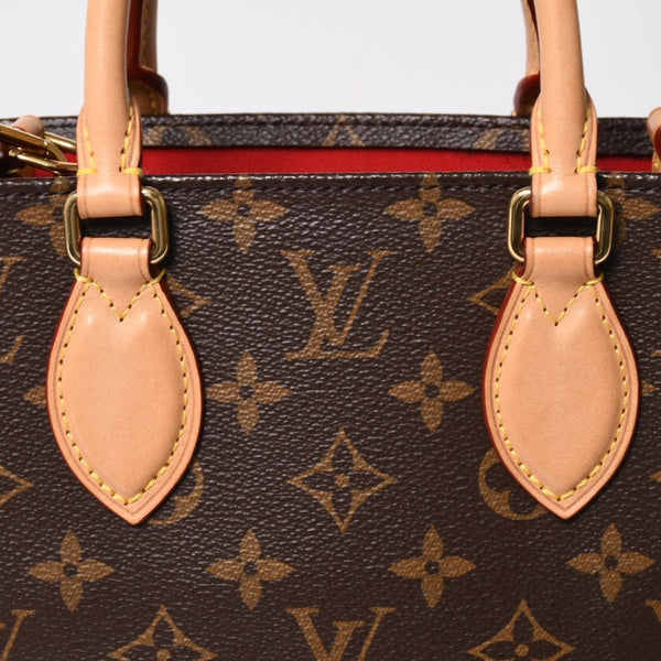 LOUIS VUITTON ルイヴィトン サックプラBB ハンドバッグ M46265 モノグラム 2WAY PVC レザー ブラウン ゴールド金具 美品 中古 4a005080