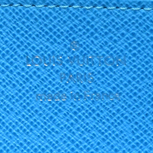 極美品 LOUIS VUITTON ルイヴィトン ジッピーウォレット 長財布 M81543 エピレザー シルバー金具 ターコイズブルー 中古 4a005056