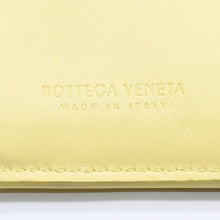 画像をギャラリービューアに読み込む, BOTTEGA VENETA ボッテガヴェネタ カセット 三つ折り財布 ウォレット イエロー ラムスキン レザー マキシイントレチャート 美品 中古 4a005102