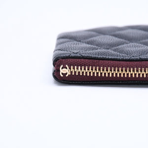 New and unused CHANEL Classic Mini Pouch A82365 Random number here mark caviar skin used 4a005014