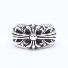 画像をギャラリービューアに読み込む, 極美品 CHROME HEARTS クロムハーツ FLORAL CROSS フローラルクロス リング 指輪 重量約17.18g サイズ19号 スターリングシルバー 中古 4a005206