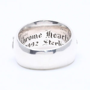 極美品 CHROME HEARTS クロムハーツ FLORAL CROSS フローラルクロス リング 指輪 重量約17.18g サイズ19号 スターリングシルバー 中古 4a005206