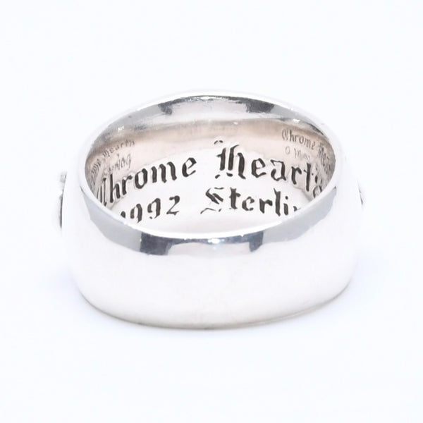 極美品 CHROME HEARTS クロムハーツ FLORAL CROSS フローラルクロス リング 指輪 重量約17.18g サイズ19号 スターリングシルバー 中古 4a005206