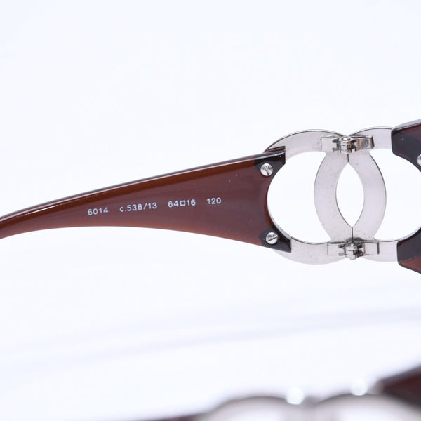 Mint condition CHANEL sunglasses eyewear Coco Mark 6014 c.538/13 Size 64◻16 120 Silver hardware Used 4a005074