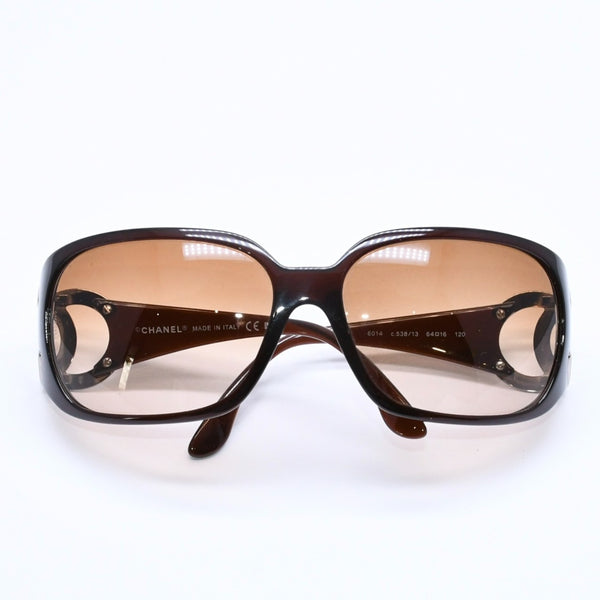 Mint condition CHANEL sunglasses eyewear Coco Mark 6014 c.538/13 Size 64◻16 120 Silver hardware Used 4a005074