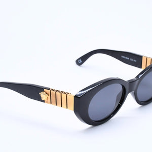 VERSACE ヴェルサーチ サングラス アイウェア MOD.480/B COL 852 メデューサ ブラック ゴールド 美品 中古 4a005075