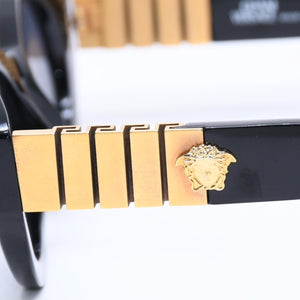 VERSACE ヴェルサーチ サングラス アイウェア MOD.480/B COL 852 メデューサ ブラック ゴールド 美品 中古 4a005075