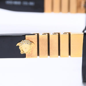 VERSACE ヴェルサーチ サングラス アイウェア MOD.480/B COL 852 メデューサ ブラック ゴールド 美品 中古 4a005075