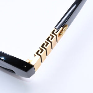 VERSACE ヴェルサーチ サングラス アイウェア MOD.480/B COL 852 メデューサ ブラック ゴールド 美品 中古 4a005075