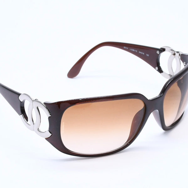 Mint condition CHANEL sunglasses eyewear Coco Mark 6014 c.538/13 Size 64◻16 120 Silver hardware Used 4a005074