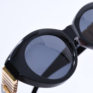 VERSACE ヴェルサーチ サングラス アイウェア MOD.480/B COL 852 メデューサ ブラック ゴールド 美品 中古 4a005075