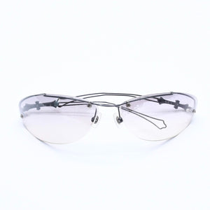CHROME HEARTS クロムハーツ DRAG PIPE ドラッグパイプ サングラス アイウェア CHクロス クロステイル シルバー925 良品 中古 4a005178