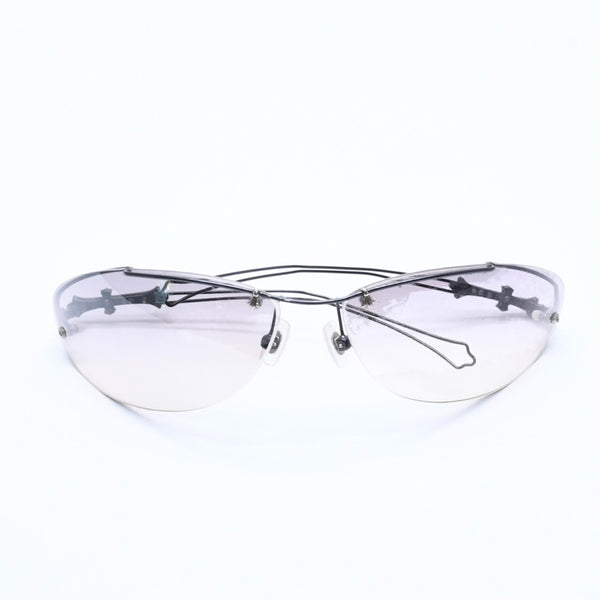 CHROME HEARTS クロムハーツ DRAG PIPE ドラッグパイプ サングラス アイウェア CHクロス クロステイル シルバー925 良品 中古 4a005178