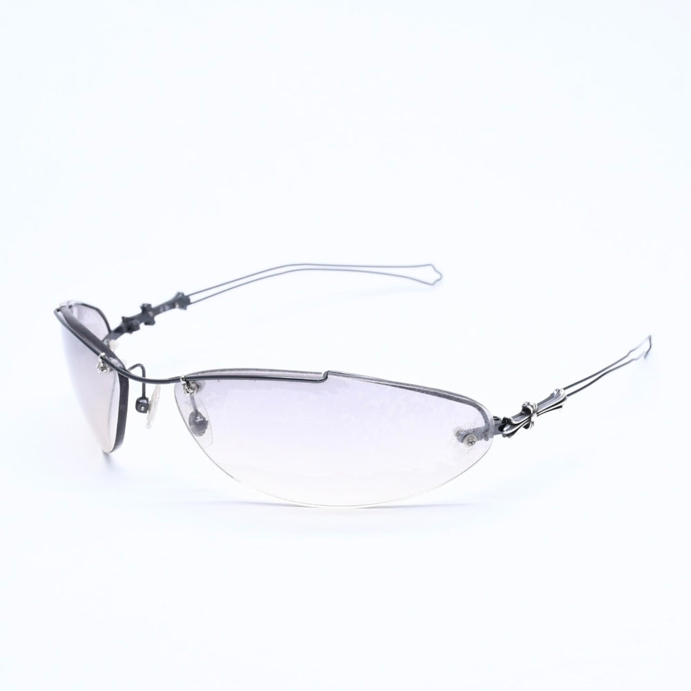 CHROME HEARTS クロムハーツ DRAG PIPE ドラッグパイプ サングラス アイウェア CHクロス クロステイル シルバー925 良品 中古 4a005178