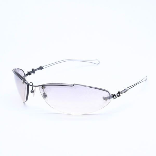 CHROME HEARTS クロムハーツ DRAG PIPE ドラッグパイプ サングラス アイウェア CHクロス クロステイル シルバー925 良品 中古 4a005178
