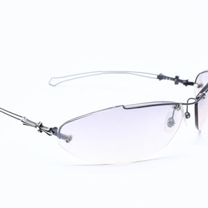 CHROME HEARTS クロムハーツ DRAG PIPE ドラッグパイプ サングラス アイウェア CHクロス クロステイル シルバー925 良品 中古 4a005178