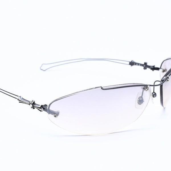 CHROME HEARTS クロムハーツ DRAG PIPE ドラッグパイプ サングラス アイウェア CHクロス クロステイル シルバー925 良品 中古 4a005178