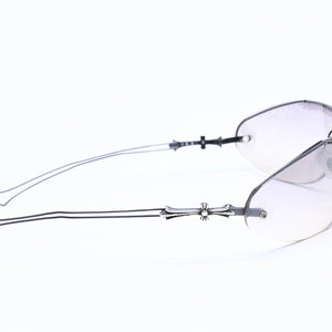 CHROME HEARTS クロムハーツ DRAG PIPE ドラッグパイプ サングラス アイウェア CHクロス クロステイル シルバー925 良品 中古 4a005178