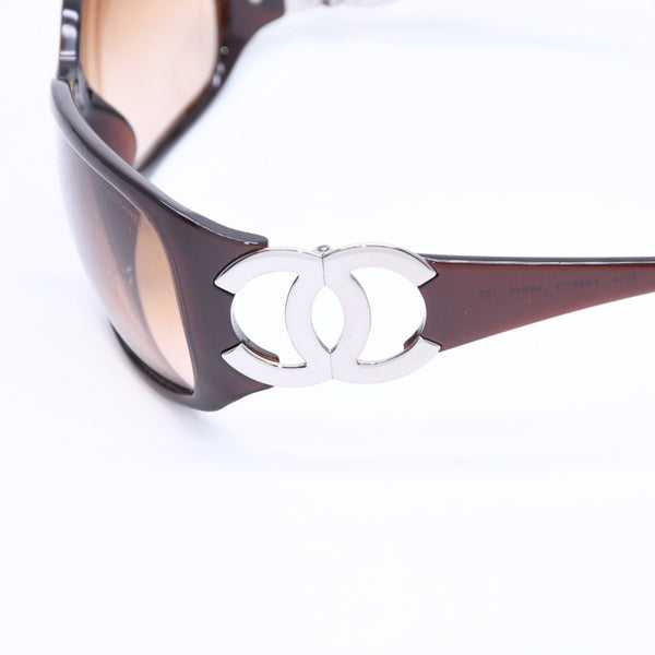 Mint condition CHANEL sunglasses eyewear Coco Mark 6014 c.538/13 Size 64◻16 120 Silver hardware Used 4a005074