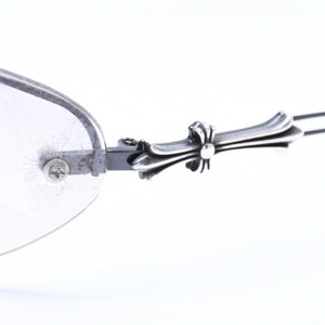 CHROME HEARTS クロムハーツ DRAG PIPE ドラッグパイプ サングラス アイウェア CHクロス クロステイル シルバー925 良品 中古 4a005178