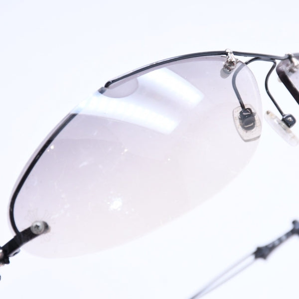 CHROME HEARTS クロムハーツ DRAG PIPE ドラッグパイプ サングラス アイウェア CHクロス クロステイル シルバー925 良品 中古 4a005178