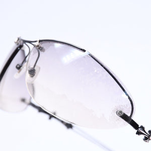 CHROME HEARTS クロムハーツ DRAG PIPE ドラッグパイプ サングラス アイウェア CHクロス クロステイル シルバー925 良品 中古 4a005178