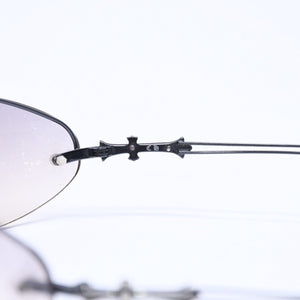 CHROME HEARTS クロムハーツ DRAG PIPE ドラッグパイプ サングラス アイウェア CHクロス クロステイル シルバー925 良品 中古 4a005178
