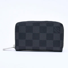 極美品 LOUIS VUITTON ルイヴィトン ジッピー コインパース ダミエグラフィット N63076 コインケース ミニウォレット ブラック シルバー金具 中古 4a005103