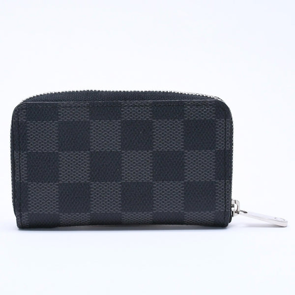 極美品 LOUIS VUITTON ルイヴィトン ジッピー コインパース ダミエグラフィット N63076 コインケース ミニウォレット ブラック シルバー金具 中古 4a005103