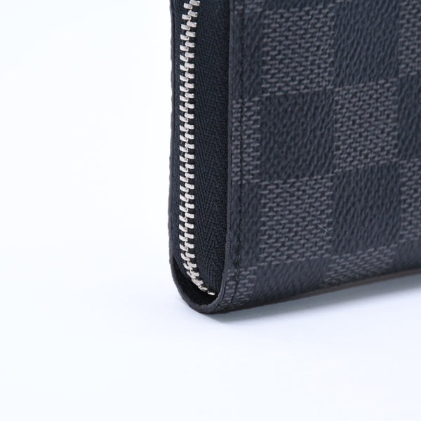 極美品 LOUIS VUITTON ルイヴィトン ジッピー コインパース ダミエグラフィット N63076 コインケース ミニウォレット ブラック シルバー金具 中古 4a005103