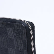 画像をギャラリービューアに読み込む, 極美品 LOUIS VUITTON ルイヴィトン ジッピー コインパース ダミエグラフィット N63076 コインケース ミニウォレット ブラック シルバー金具 中古 4a005103