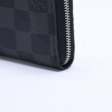 画像をギャラリービューアに読み込む, 極美品 LOUIS VUITTON ルイヴィトン ジッピー コインパース ダミエグラフィット N63076 コインケース ミニウォレット ブラック シルバー金具 中古 4a005103