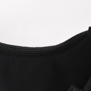 極美品 PRADA プラダ ホーボー ワンショルダーバッグ MV515 トライアングルロゴプレート ナイロン ブラック 中古 4a005010