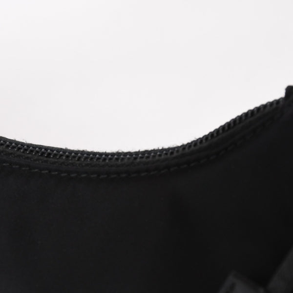 極美品 PRADA プラダ ホーボー ワンショルダーバッグ MV515 トライアングルロゴプレート ナイロン ブラック 中古 4a005010
