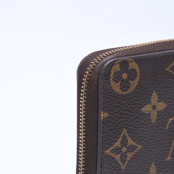 極美品 LOUIS VUITTON ルイヴィトン ジッピー コインパース M60067 モノグラムキャンバス ミニウォレット 小銭入れ 財布 ブラウン ゴールド金具 中古 4a005085