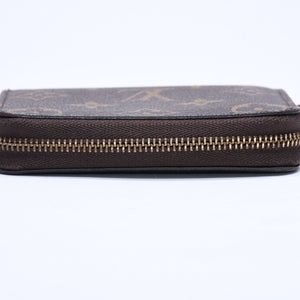極美品 LOUIS VUITTON ルイヴィトン ジッピー コインパース M60067 モノグラムキャンバス ミニウォレット 小銭入れ 財布 ブラウン ゴールド金具 中古 4a005085
