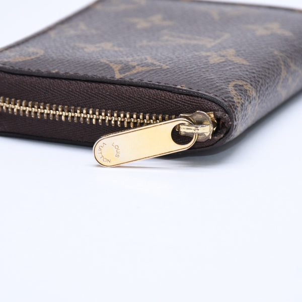 極美品 LOUIS VUITTON ルイヴィトン ジッピー コインパース M60067 モノグラムキャンバス ミニウォレット 小銭入れ 財布 ブラウン ゴールド金具 中古 4a005085